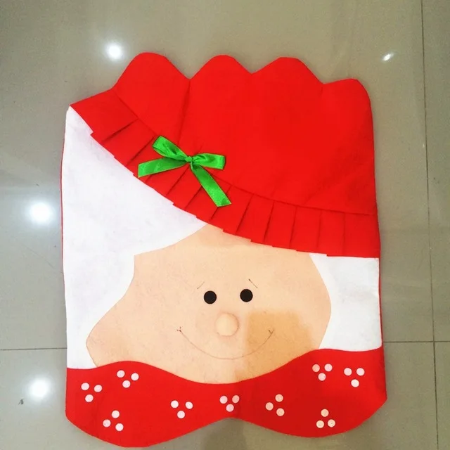 Горячая Распродажа 1 шт. милые рождественские чехлы для стульев Mr & Mrs Santa Claus