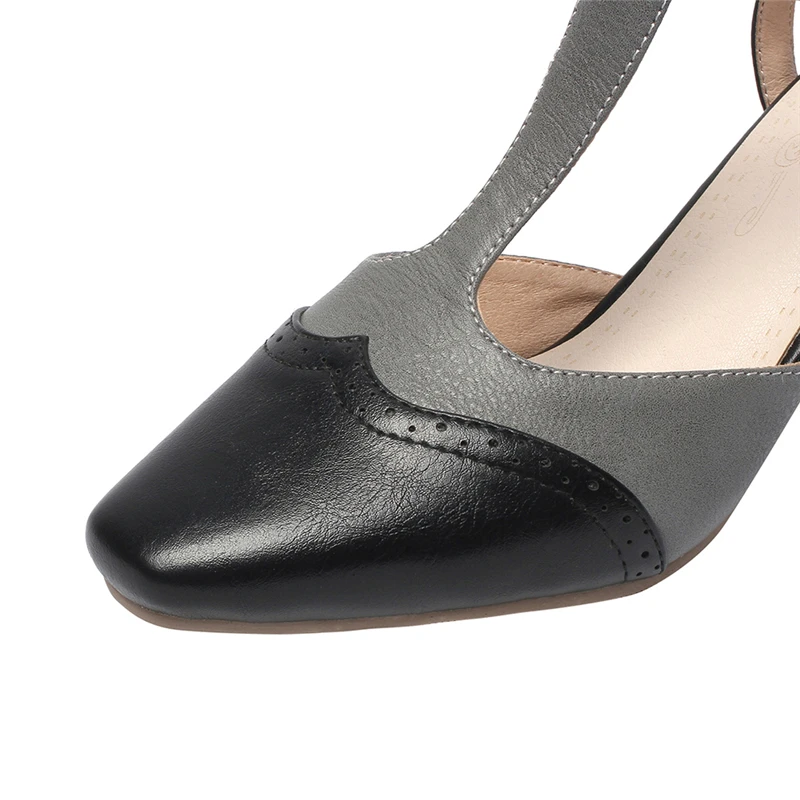 BONJOMARISA/2019 г. новое поступление, горячая Распродажа Офисные женские туфли для зрелых женщин с Т-образным ремешком сандалии летние плюс