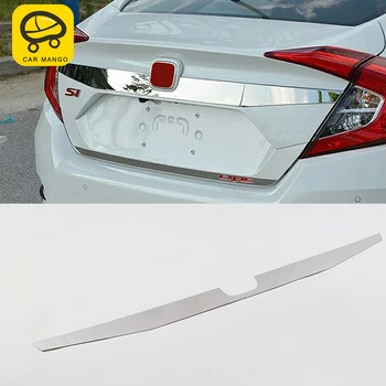 

CARMANGO For honda civic 10th 2016-2018 Auto Car-styling Trunk trim tailgate trim cover sticker Exterior Accessories
