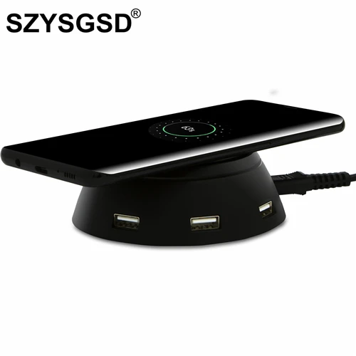 SZYSGSD 6 Port USB And Wireless Charger Station Adapter