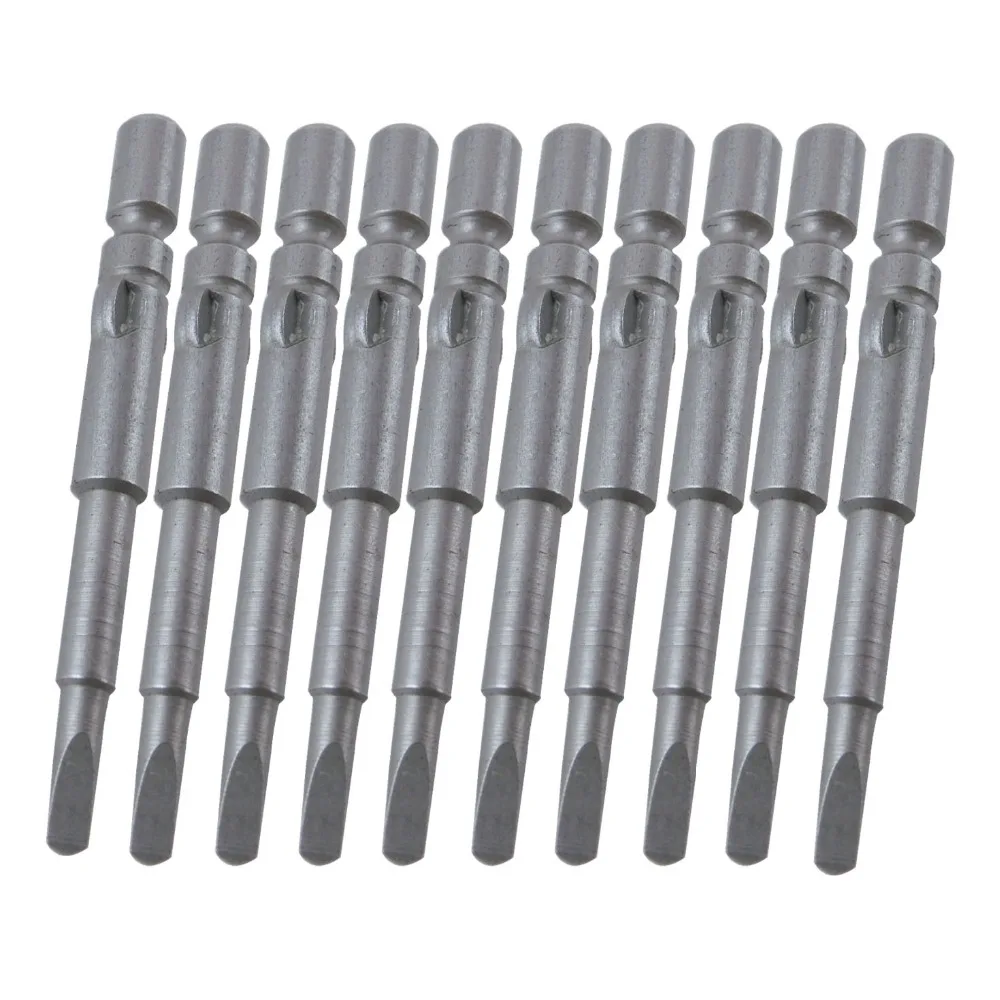 10pcs 4 x 40 x 1.8mm Triangle Electric Screwdriver Bits 4mm Shank 40mm