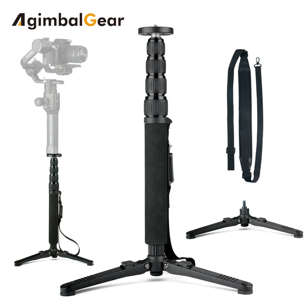 

1.3M Extended Pole Telescopic Monopod for Dji Ronin S Zhiyun Crane 2 V2 Plus Moza Handheld Gimbal Stabilizer with 1/4 3/8 Screw