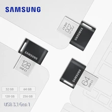 Samsung FIT USB 3,1 флэш-накопитель 64 Гб оперативной памяти, 32 Гб встроенной памяти до 200 МБ/с. usb флэш-накопитель 128 ГБ 256 ГБ до 300 МБ/с. Memoria usb флэш-диск