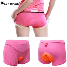 WEST BIKING, женские велосипедные шорты, нижнее белье с 3D подкладкой, велосипедные шорты Ciclismo Feminino, велосипедное нижнее белье, гелевое, мягкое, розовое