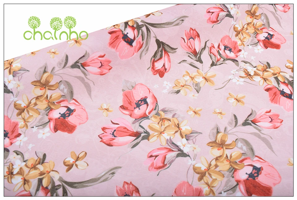 Chainho Цветочные Мягкие войлочные ткани, напечатанные полиэфирные нетканые войлочные ткани, для украшения дома или шитья кукол и рукоделия, 40 см х 45 см/шт
