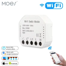 Wifi дистанционный переключатель освещения Diy выключатель модуль Smart Life/Tuya приложение дистанционное управление, работает с Alexa Echo Google Home 1/2 Way