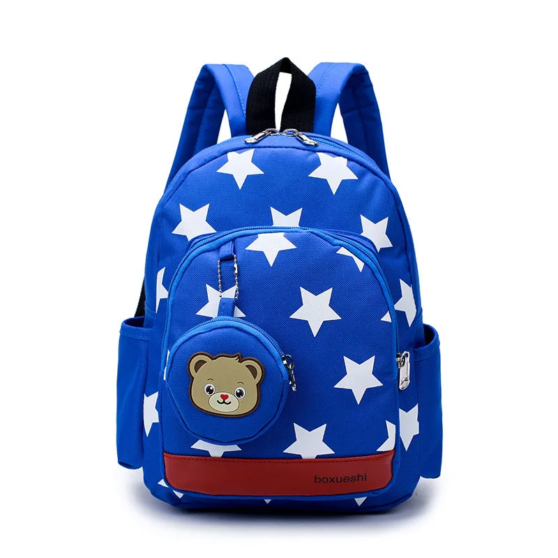 Рюкзаки для мальчиков для детского сада звезды печати нейлон Дети рюкзаки Детский сад школьные сумки для маленьких девочек
