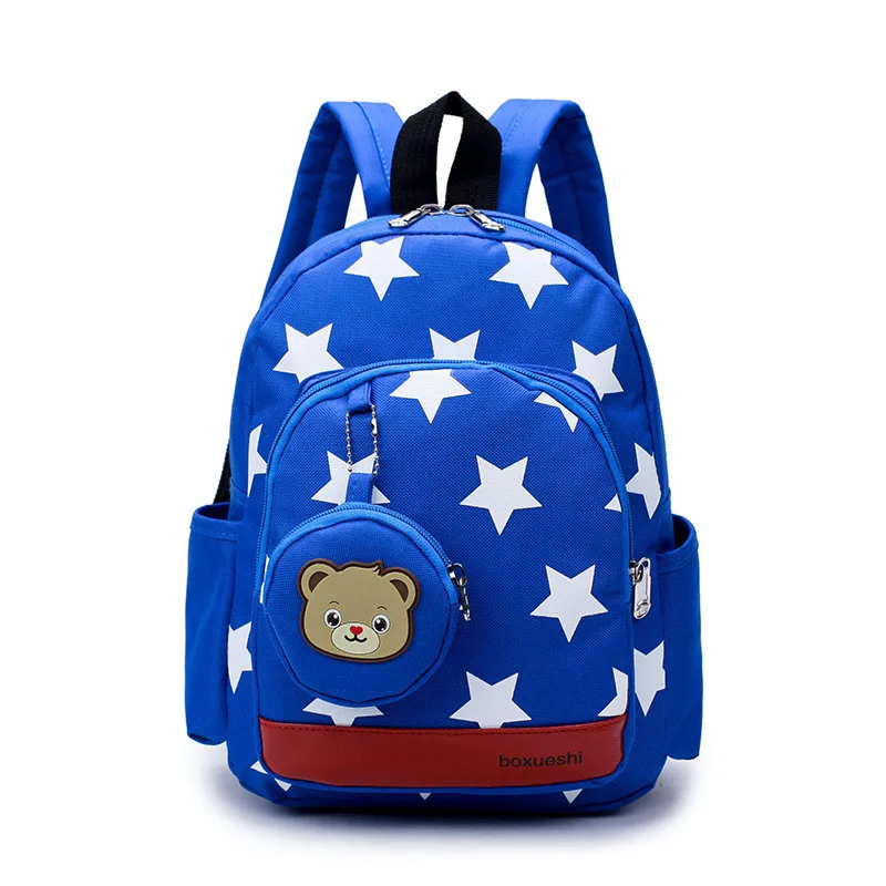 Boys Backpacks for Kindergarten Stars Printing Nylon Children Backpacks