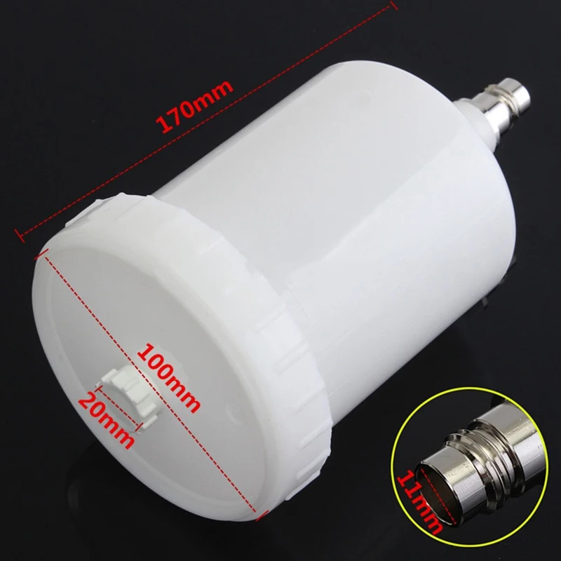 600ML Plastic Sprayer Cup Air Gravity Feed Spray Paint Pot Thread Connector For Spray Gun Tools