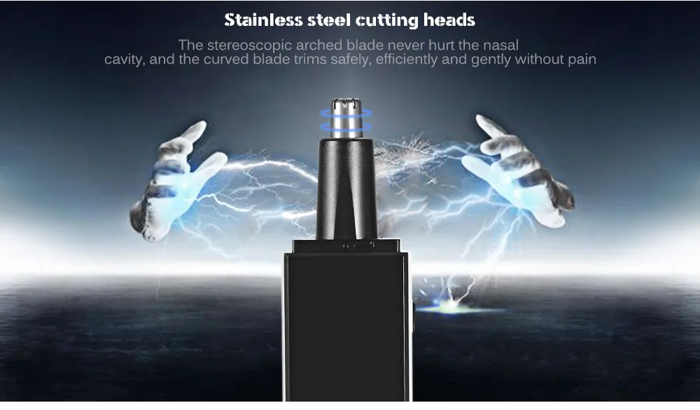 KM - 6672 2 in 1 Rechargeable Nose Ear Sideburns Cleaner Hair Trimmer