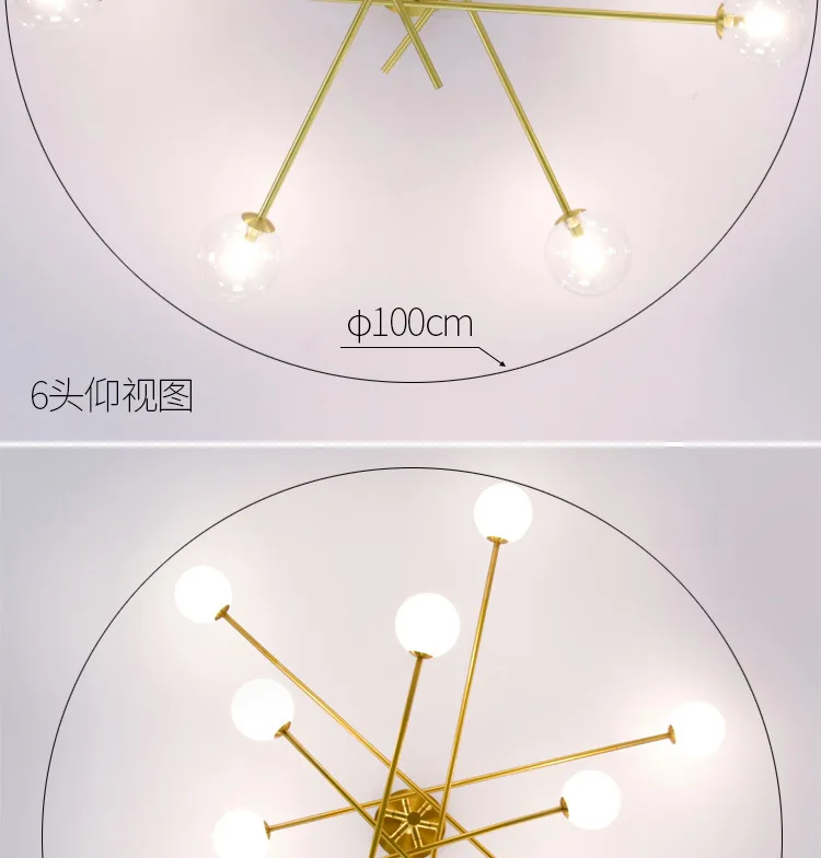 Постмодерн Золотой Светодиодный Люстра Освещение скандинавские роскошные медные подвесные светильники Гостиная домашняя декоративная подвеска лампа освещение для спальной