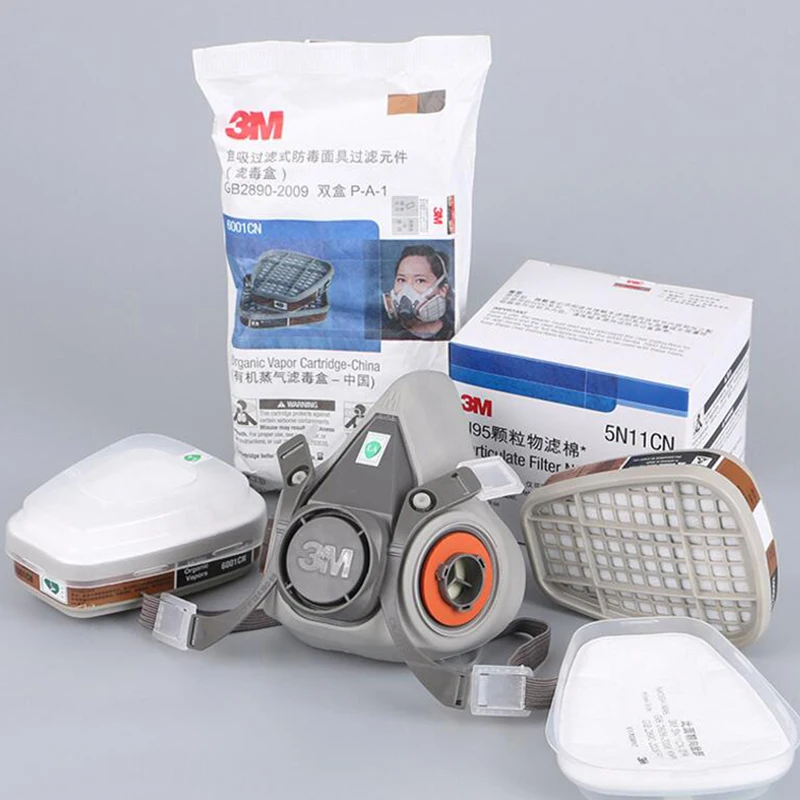 3M 6200 Gas Mask Paint Spraying Safety Work Half Face Respirator Industry Dust Mask With Filter 3M 6200 Gas Mask Paint Spraying Safety Work Half Face Respirator Industry Dust Mask With Filter