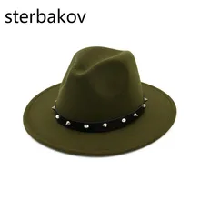 Специальная мужская фетровая шляпа шляпы «Fedora» с поясом женские винтажные шляпы Трилби шерстяная шляпа джаз шапочка Femme Feutre Hot sombrero