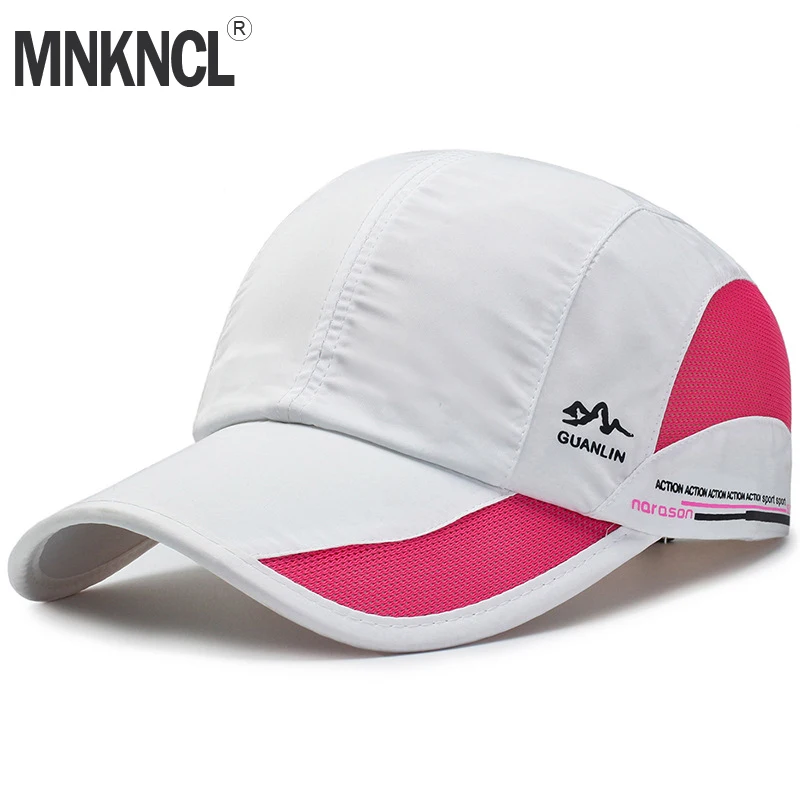 

MNKNCL 2019 Summer Woman Man Anti UV Cap Waterproof Mesh Cap Men's Baseball Cap Women Sun Hat Quick-Drying Breathable Hats