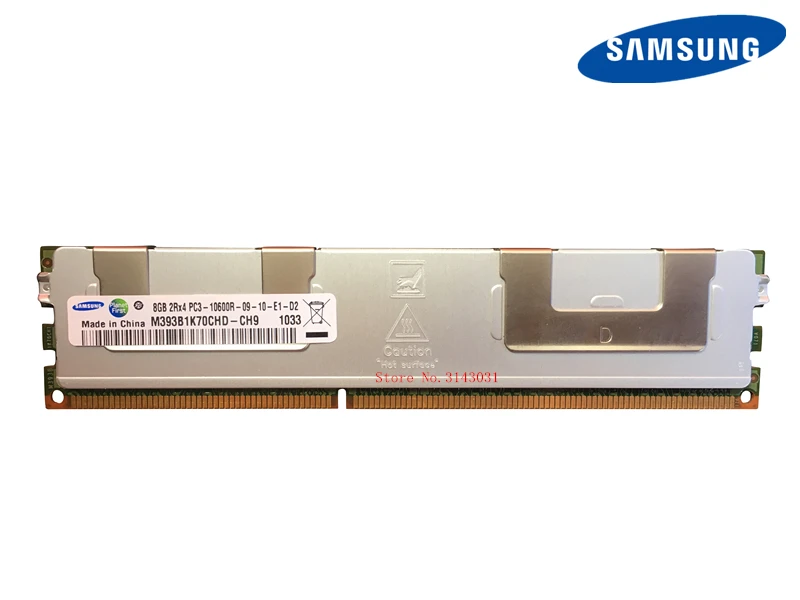 Samsung Серверная память DDR3 8 Гб PC3-10600R 1333 МГц ECC REG регистр DIMM ram 240pin 10600 8G