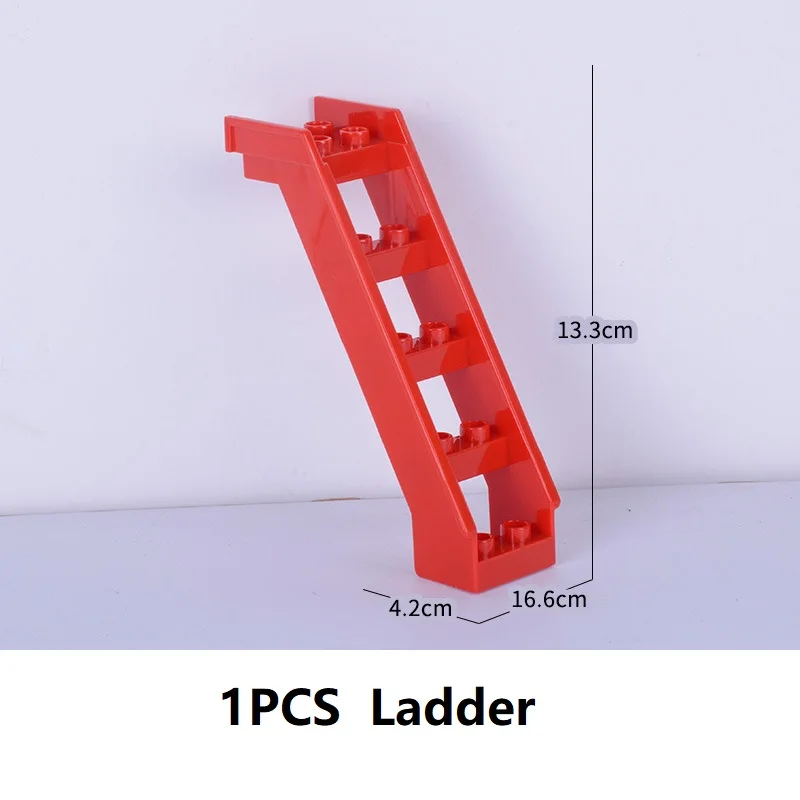 Строительные блоки большого размера, аксессуары, совместимые с Duploed DIY, детали блоков, рисунок, строительный лабиринт, гоночный трек, детские игрушки, подарки - Цвет: Ladder
