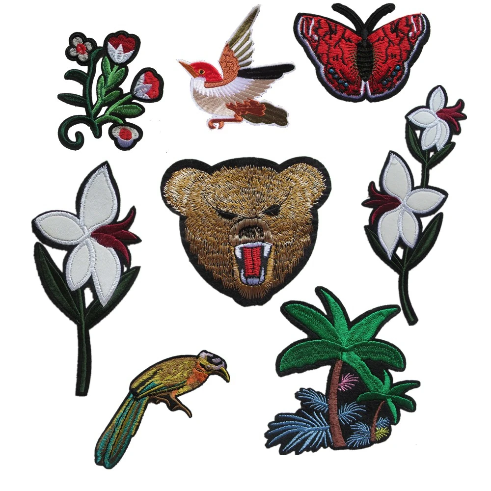 

cartoon patterned fashion style new arrive hot melt adhesive applique embroidery patch DIY clothing accessory patches stripes