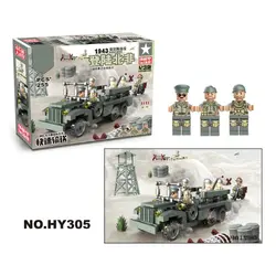 WW2 brickmania военных деятелей 1943 посадка в Северной Африке W63 Dodge транспортер блок мировой войны армии США minifigs Кирпичи Игрушки