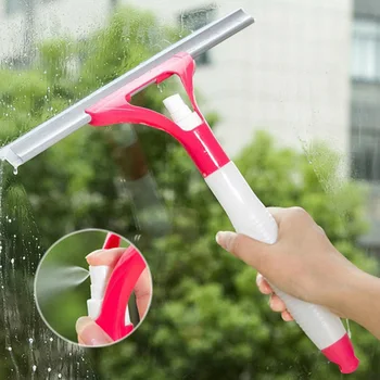 

Plastic Window Cleaner Spray Brushes House Car Window Glass Washing Wiper Table Scraper With Sprinkler Household Cleaning Tool