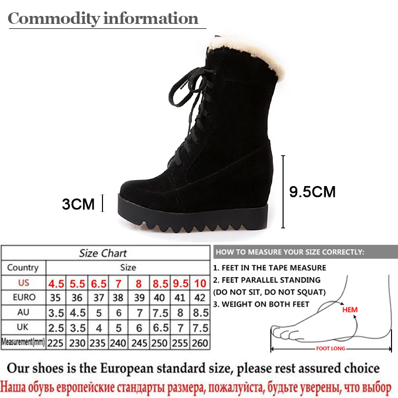 Gdgydh; Новинка года; зимняя обувь; теплые зимние ботинки на платформе; Модные женские ботильоны на шнуровке с круглым носком, визуально увеличивающие рост; женская обувь