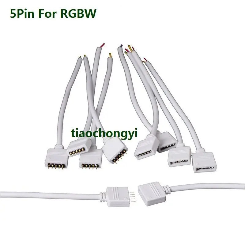 50 пар 5pin RGBW Мужской Женский Разъем 15 см провод кабель для 5050 Светодиодная лента |