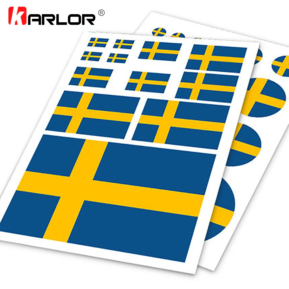 Шведский флаг Швеция SWE автомобиль авто мотоцикл наклейка набор наклеек руля царапина крышка Ipad Ноутбук удобный автомобиль стиль