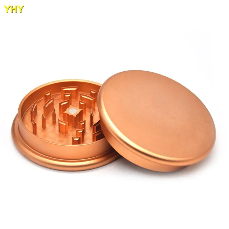 Aircraft Aluminium Grinder 2 Layers 53mm High Grade Herb Spice Crusher Tobacco Metal Grinder Green Purple Gold07