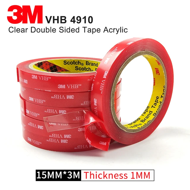 1roll/lot 15mm*3m 1mm Thickness Vhb Silicone Tape High Temperature Clear  Acrylic Double Side Rubber Tape 3m 4910 - Tape - AliExpress