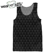 Черная майка на бретельках с 3D принтом черепа, хипстерская летняя популярная уличная одежда, крутая детская одежда для мужчин и женщин, американский размер, Прямая поставка