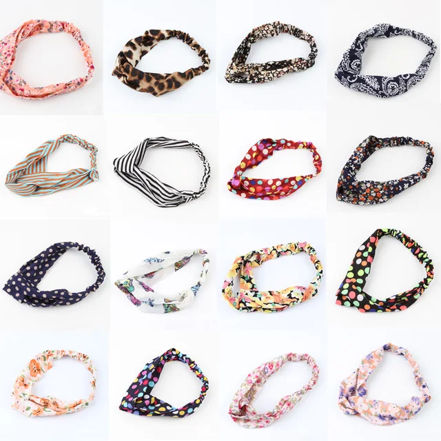 1 Piece Fashion Women Flower Hair Band Turban Head Wrap Headband Twisted Knotted Head Wrap 15 Styles!!!!