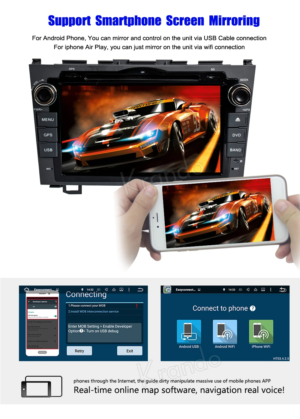 Best Krando 8" Android 9.0 car navigation multimedia system for Honda CRV 2006-2011 audio radio gps dvd player WIFI 3G DAB+ 8 Best Krando 8" Android 9.0 car navigation multimedia system for Honda CRV 2006-2011 audio radio gps dvd player WIFI 3G DAB+ 8