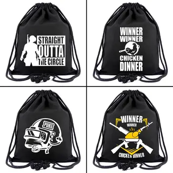 

PUBG PlayerUnknown's Battlegrounds canvas Drawstring bags Backpack Women Fashion Cosmetic Container casual Beach Bag Shoes Pouch