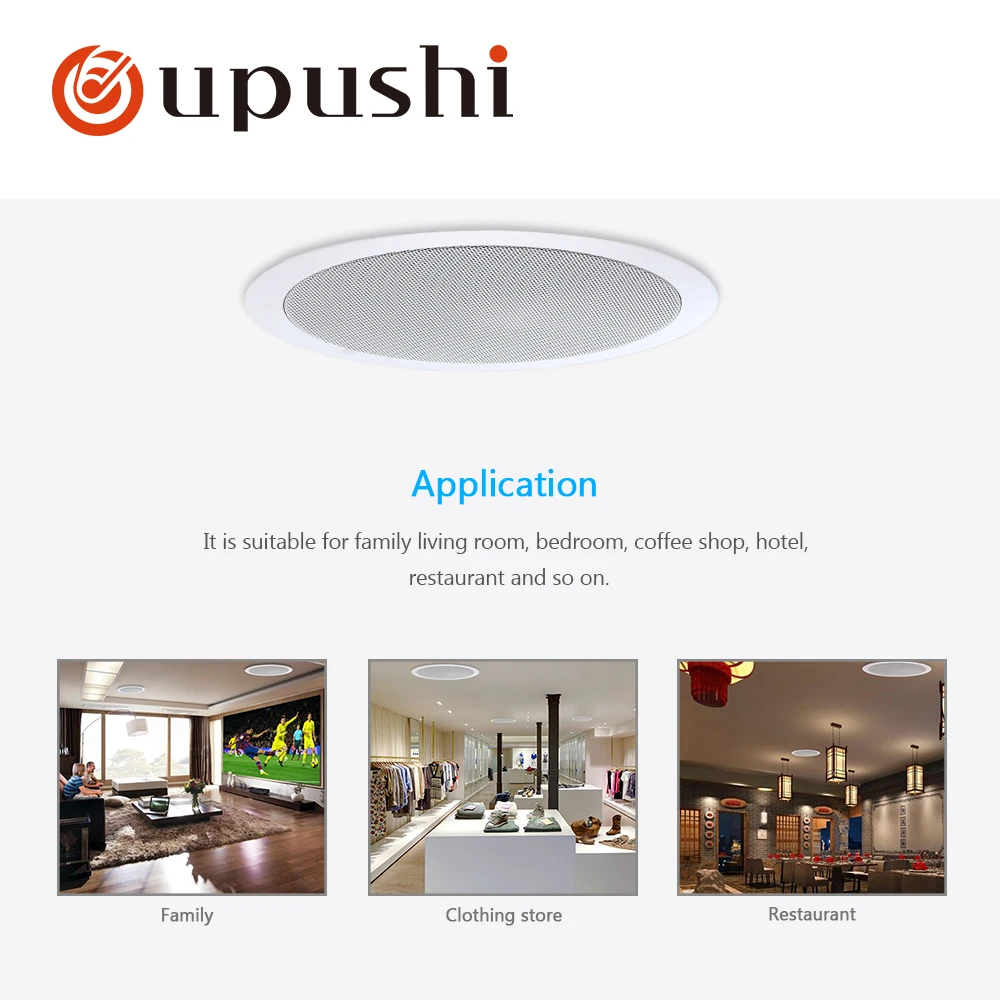 Oupushi сабвуфер с bluetooth и активный потолочный динамик для семейной фоновой