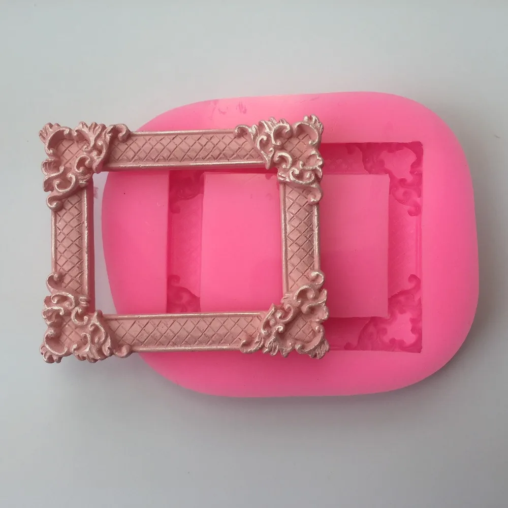 

Photo frame picture frame chocolate Silicone Fondant Cake Decorating Mold Baking Mold Cookware Tool Bakeware Tool