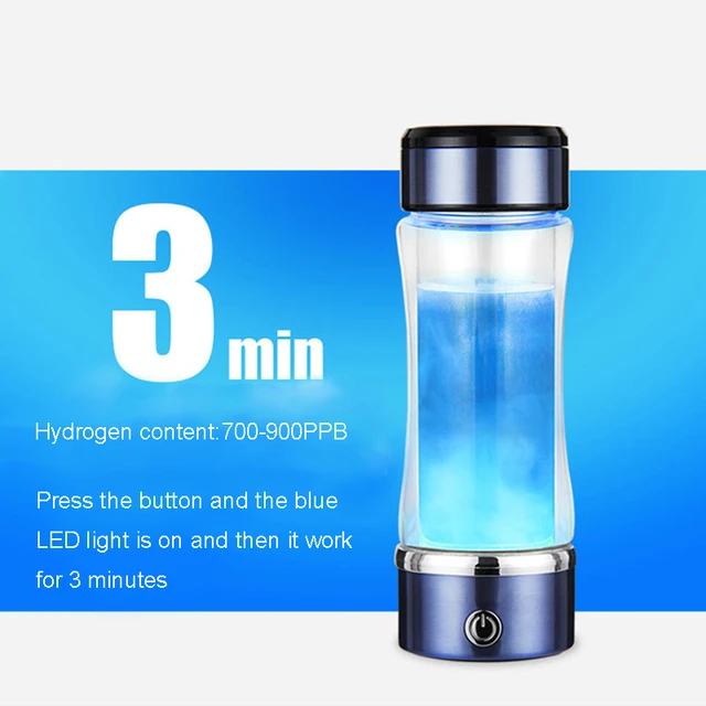 Portable Hydrogen Generator Ionizer For Pure H2 Rich Hydrogen Water Bottle  Electrolysis Hidrogen Healthy Anti-Aging Cup 350ML - AliExpress