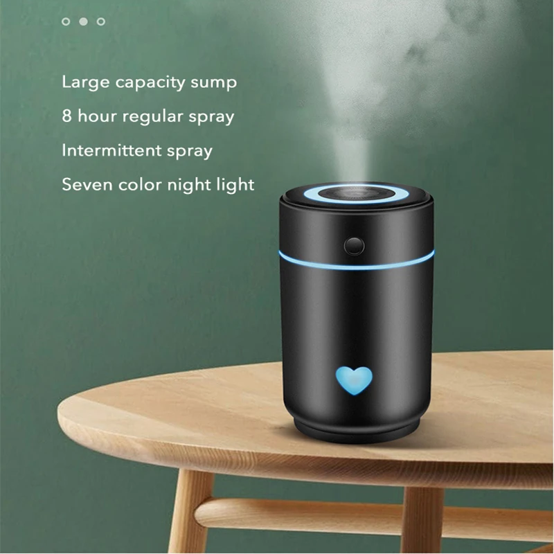 

Lamp Usb Portable Air Humidifier Air For Home ABS Plastic Cylindrical Ultrasonic Humidifier Four Color