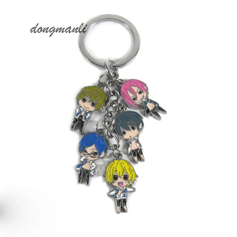 

W1001 Hot Anime Iwatobi Swim Club Cosplay REI Character character keychain Fashion key Rings Charm Jewelry Trendy Gift