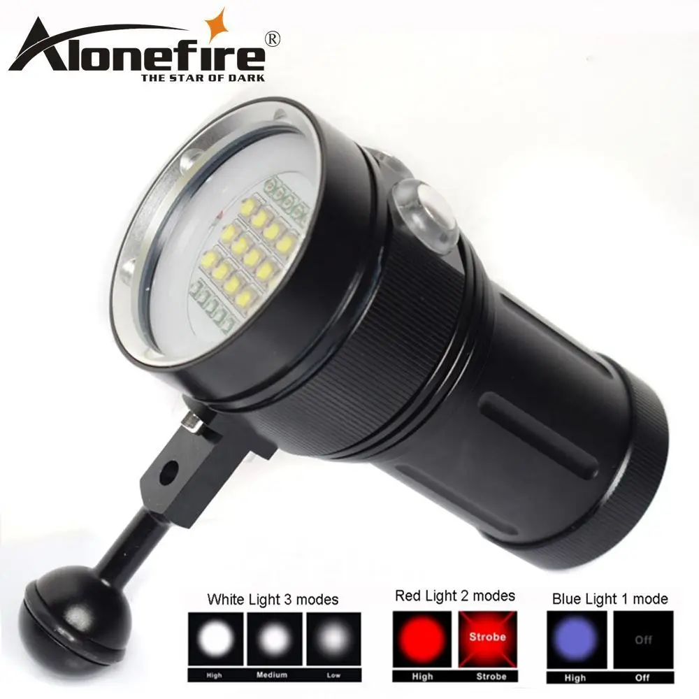 AloneFire DV49 multifunction diving fill light flashlight XML2 led Professional diver Light Underwater Scuba Video Light