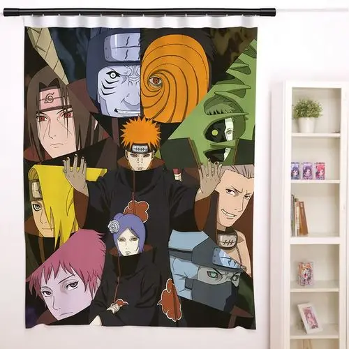 New Akatsuki Naruto Anime Japanese Window Curtain Door Entrance Room