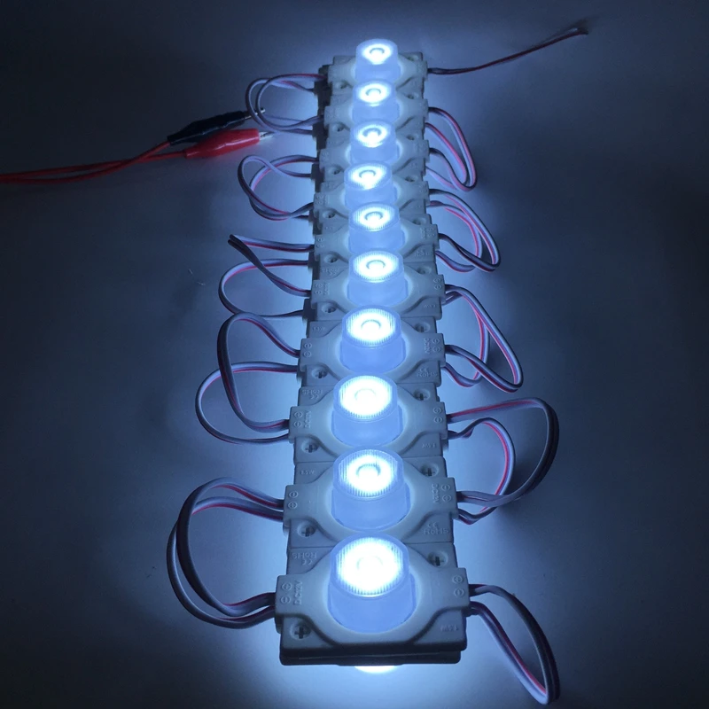 Módulo de Injeção com Lente Pces Super Brilhante Publicidade Luz Ip65 Impermeável Dc12v Atacado 1000 1.5w 3030 Led 7 Luzes e Iluminação