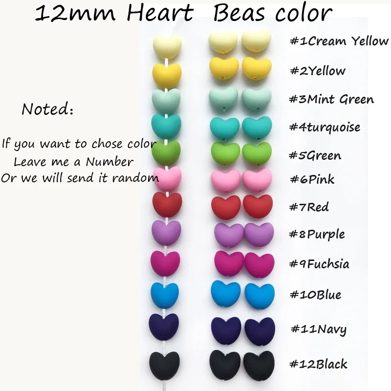 12mm heart Beads