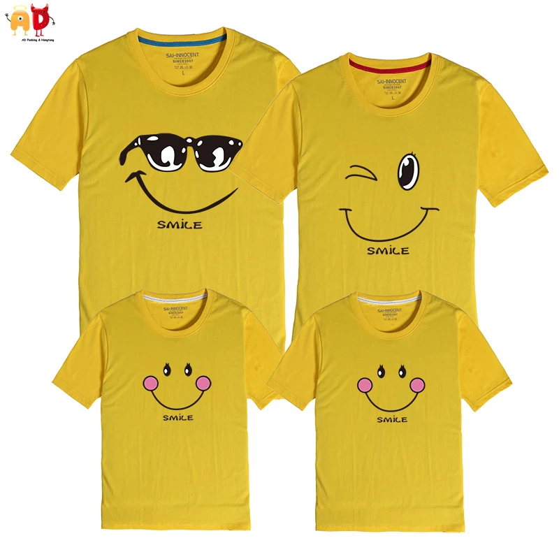 1 шт. детские футболки с надписью Smile счастье хлопок | Мать и ребенок