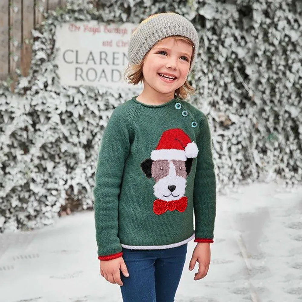 ARLONEET Christmas Toddler Unisex knit sweater Baby Boys Girls Button