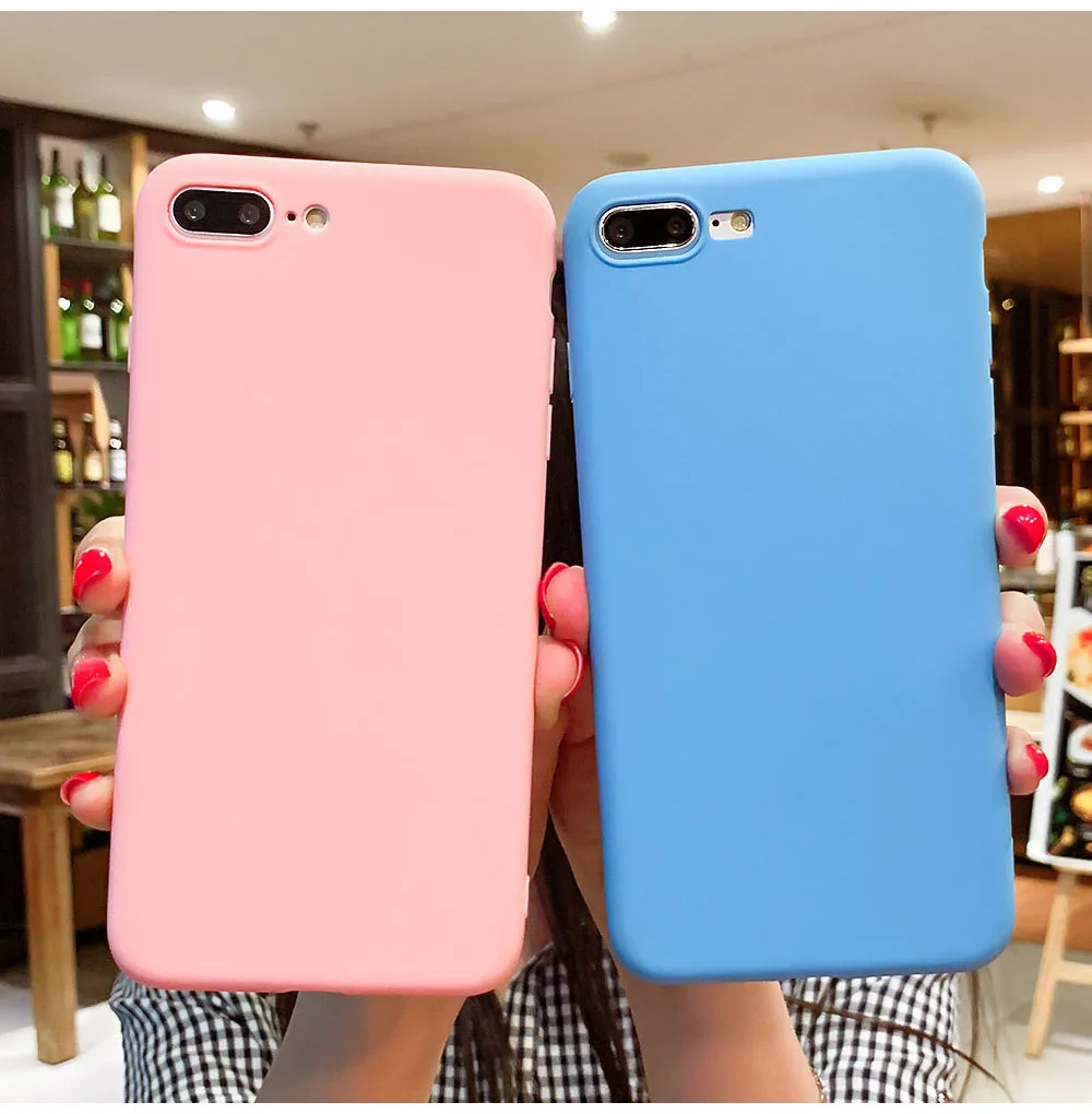 Чехол конфетного цвета для iPhone XS Max XR X 7 8 6 S Plus SE 5S 5 чехол силиконовый из ТПУ Xiaomi Redmi