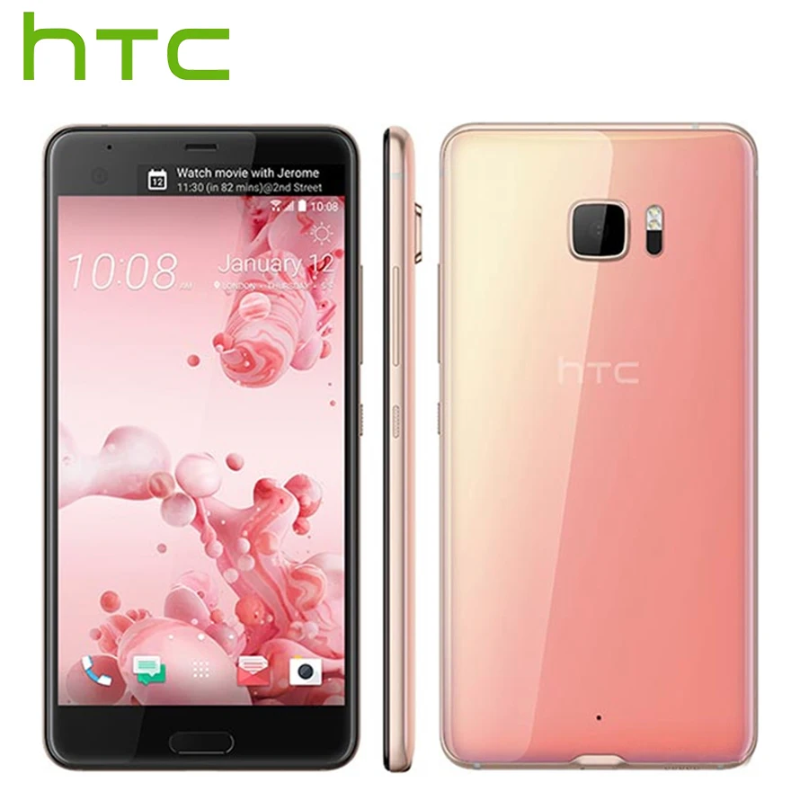 Мобильный телефон htc U Ultra 4G LTE, 5,7 дюймов, две sim-карты, 4 ГБ, 64 ГБ, четырехъядерный процессор Snapdragon821, 2560x1440, смартфон DualView Android