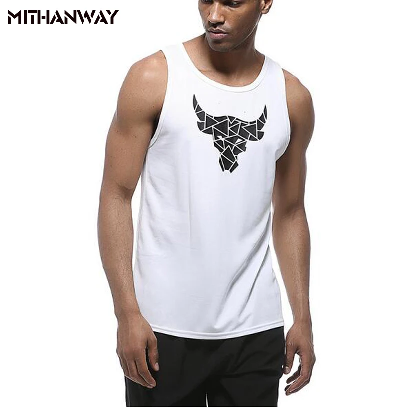 Men's Tank Top Quickly Dry Mens Running Vests Compression Gym Fitness