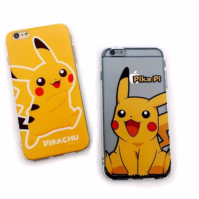 

For iPhone 7 8 plus Pikachue TPU Mobile Phone Case For iPhone 5 5s SE 6 6s 6plus 6splus Pokemons Case Transparent For iPhone X