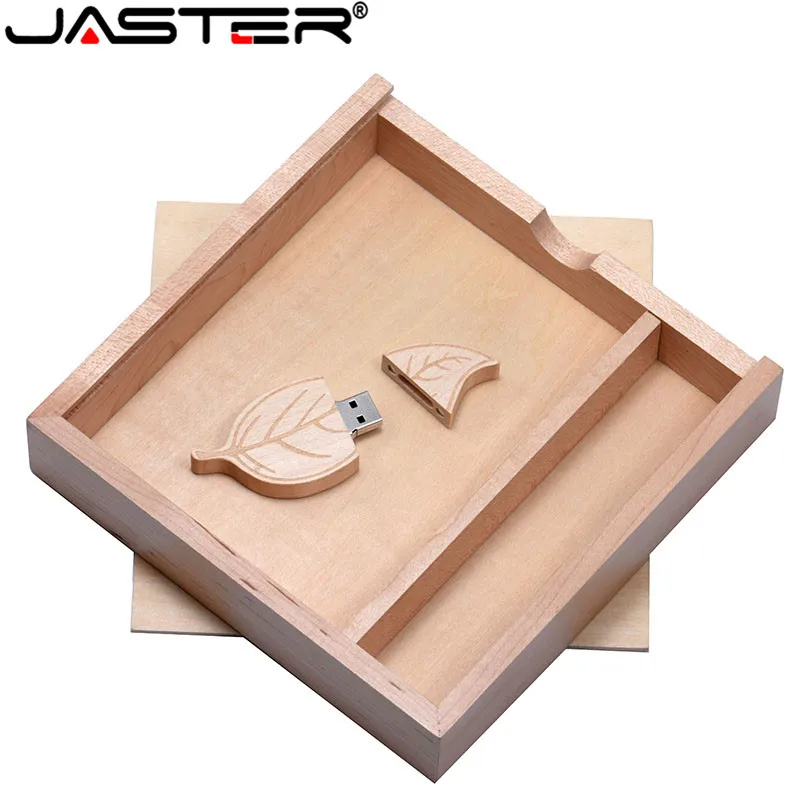  JASTER FREE LOGO walnut Photo Unique Album wooden usb+Box Memory stick usb 2.0 4GB-64GB Photography