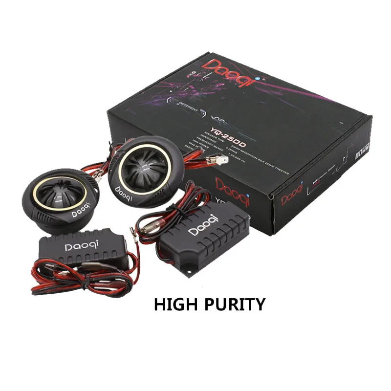 

Hot Sale Component 120W Car Dome Tweeter Speakers With Crossover Divider For Vehicle Auto Music Stereo