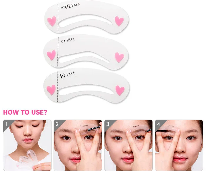 3 Stlye Magic Eyebrow Stencil Makeup Styles A Stencil For The Eye Brow